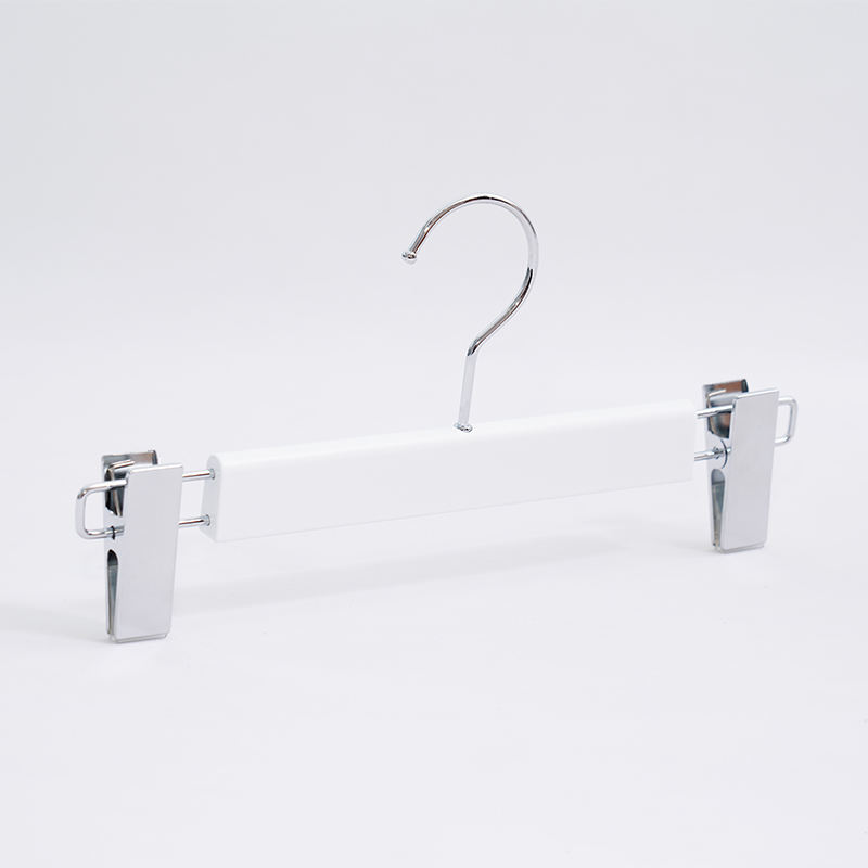 White Ultrasonically Welded Plastic Bottom Clip Hanger