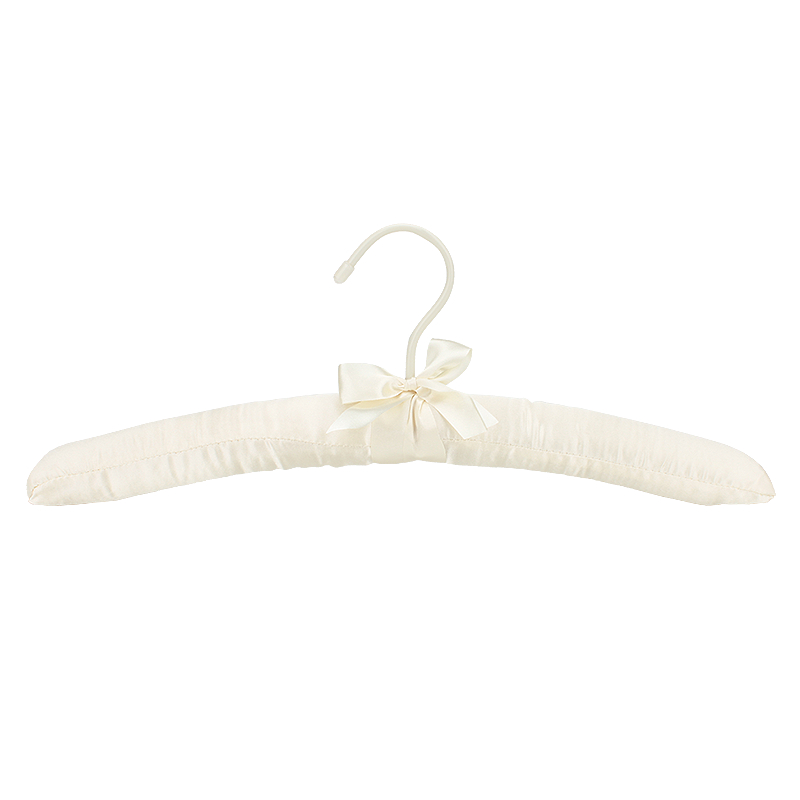 Colorful Satin Padded Hanger with Rubber-Sleeve Hook 38CM Length