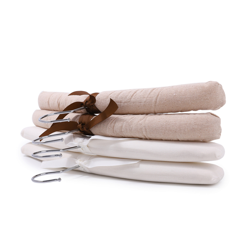 White Cotton Linen Padded Hanger 38CM