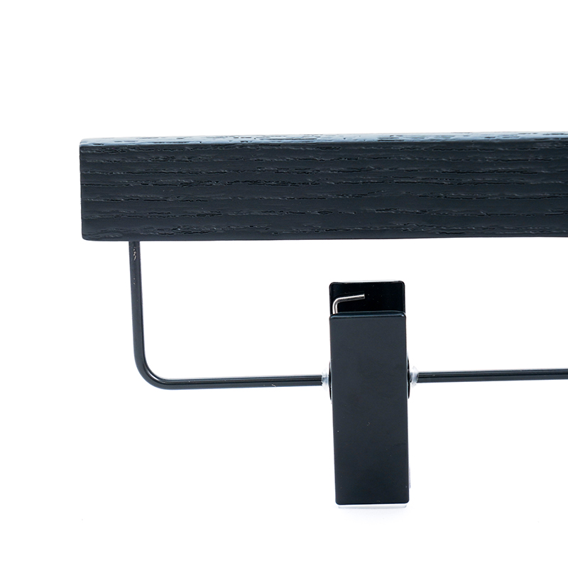 Luxury Camellia Wood Pants Hanger with Brushed Texture