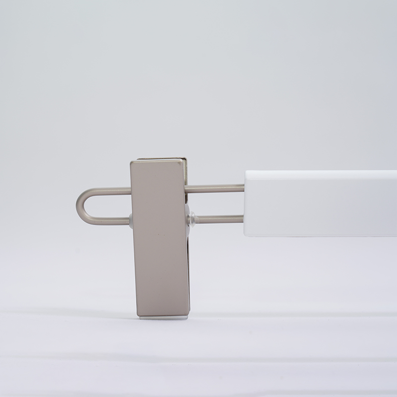 White Ultrasonically Welded Plastic Bottom Clip Hanger