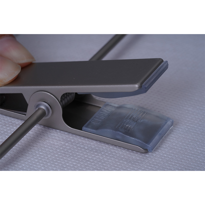 Ultrasonically Welded Blue Rubber Soft-Touch Plastic Bottom Clips Hanger