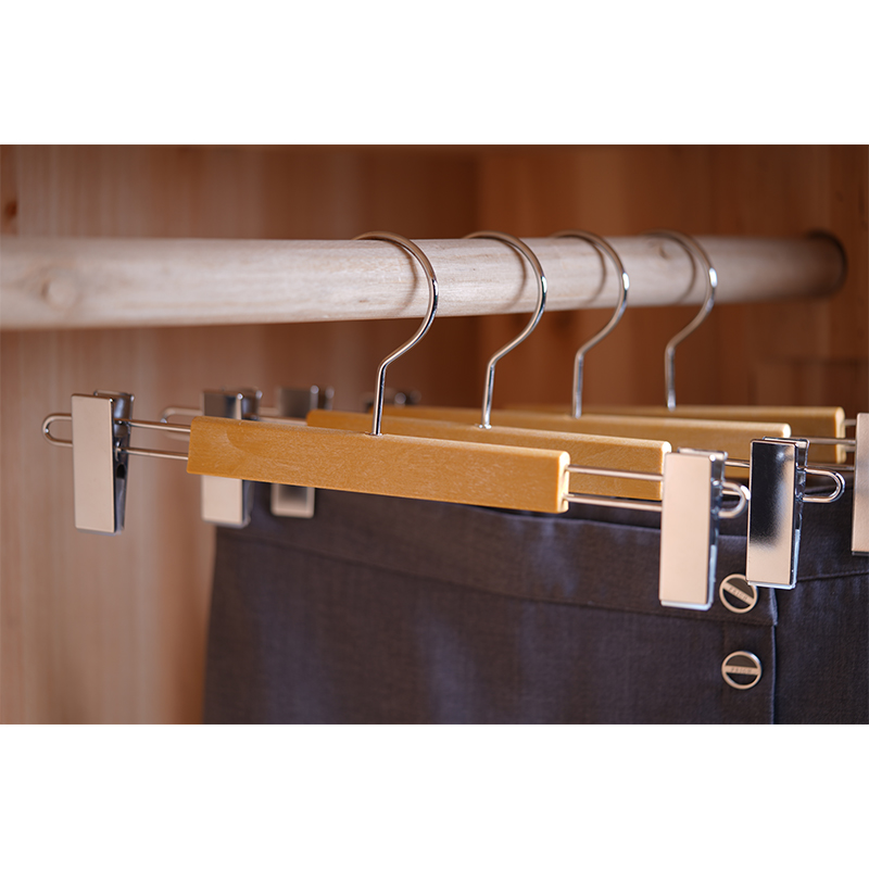 Wood-Grain Ultrasonically Welded PlasticPants Hanger