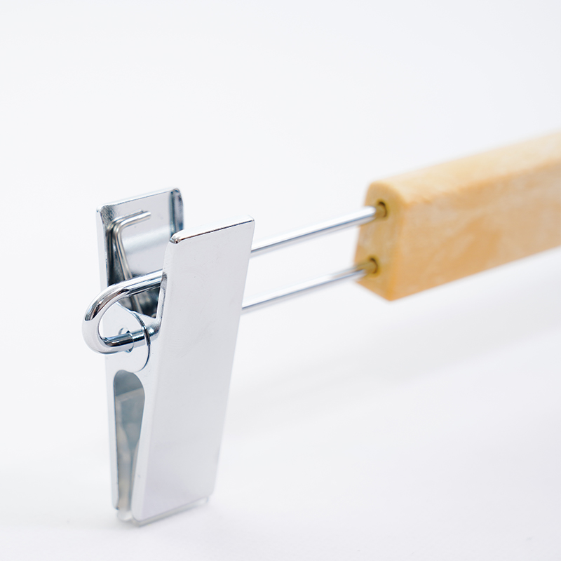 Wood-Grain Ultrasonically Welded PlasticPants Hanger