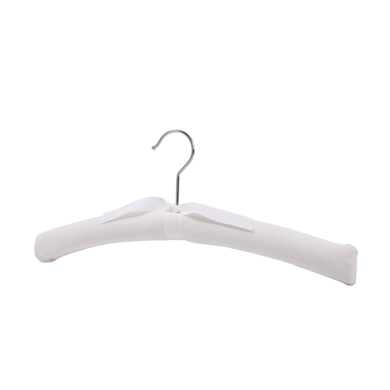 White Cotton Linen Padded Hanger 38CM