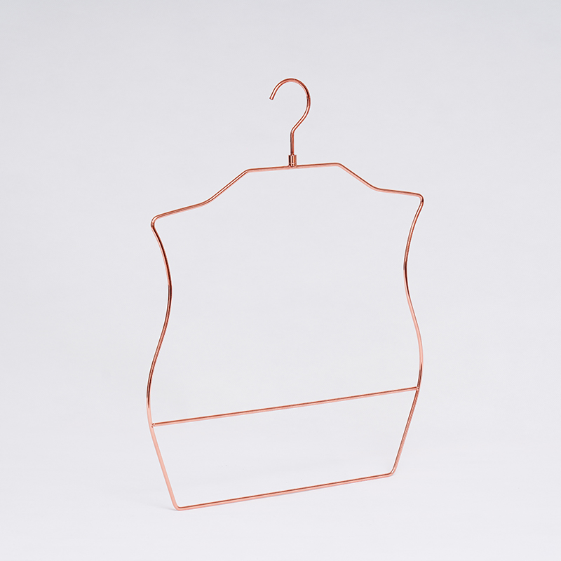 Red Copper Metal Lingerie Hanger with Swivel Hook