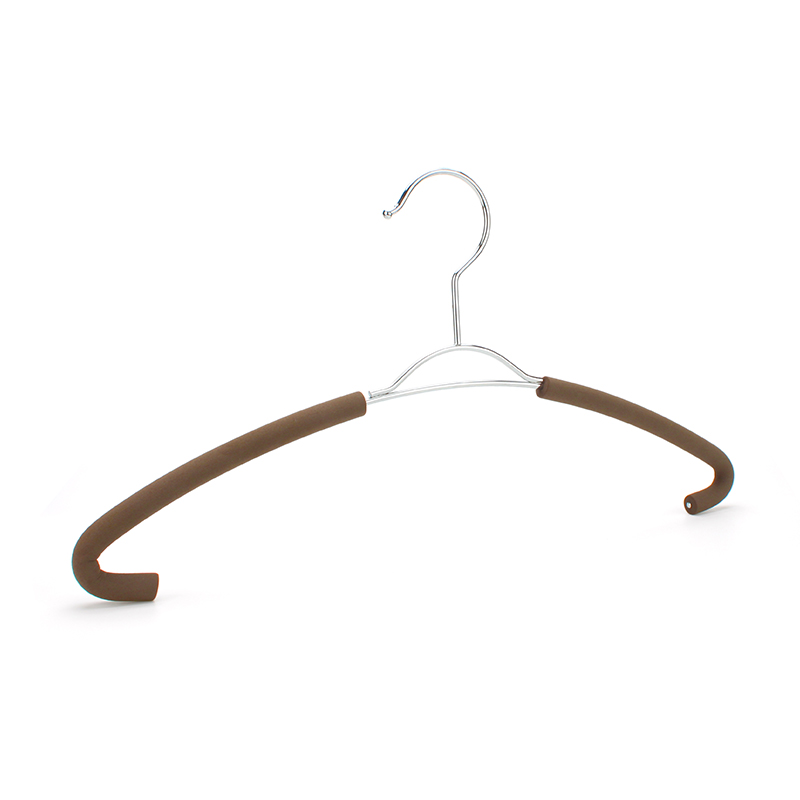 Brown Anti-Slip EVA Foam Padded Top Hanger without Cross Bar 41.5CM