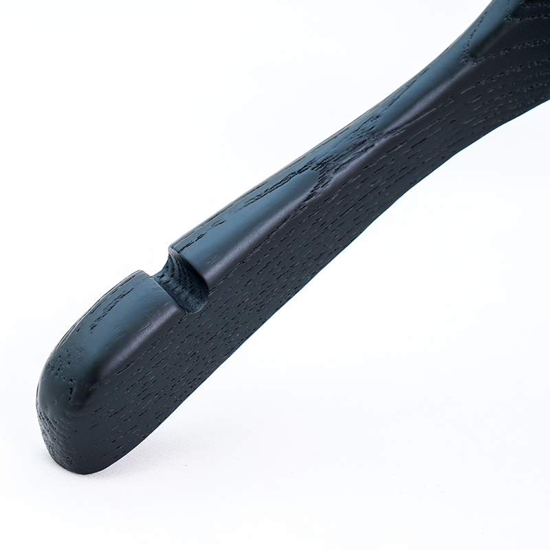 Luxury Camellia Wood Hanger without Clear Grey Soft Touch Painting