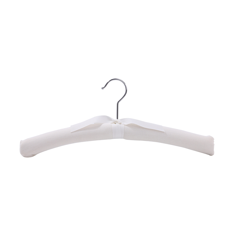 White Cotton Linen Padded Hanger 38CM
