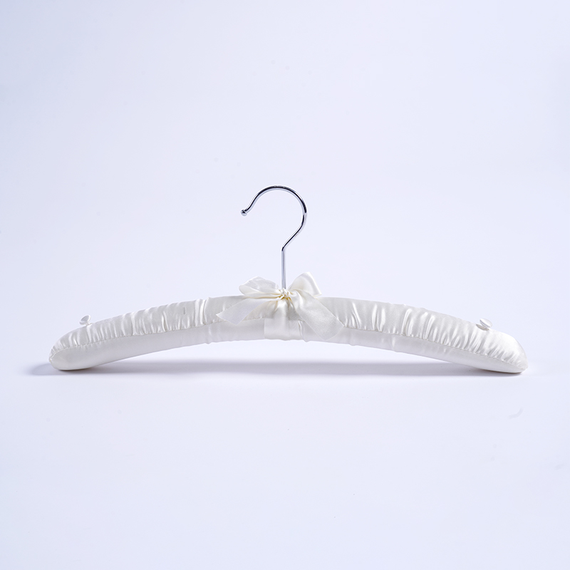 Classic White Adult Satin Hanger Buttons on Shoulders